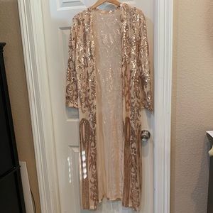 Rose Gold Sequin Duster